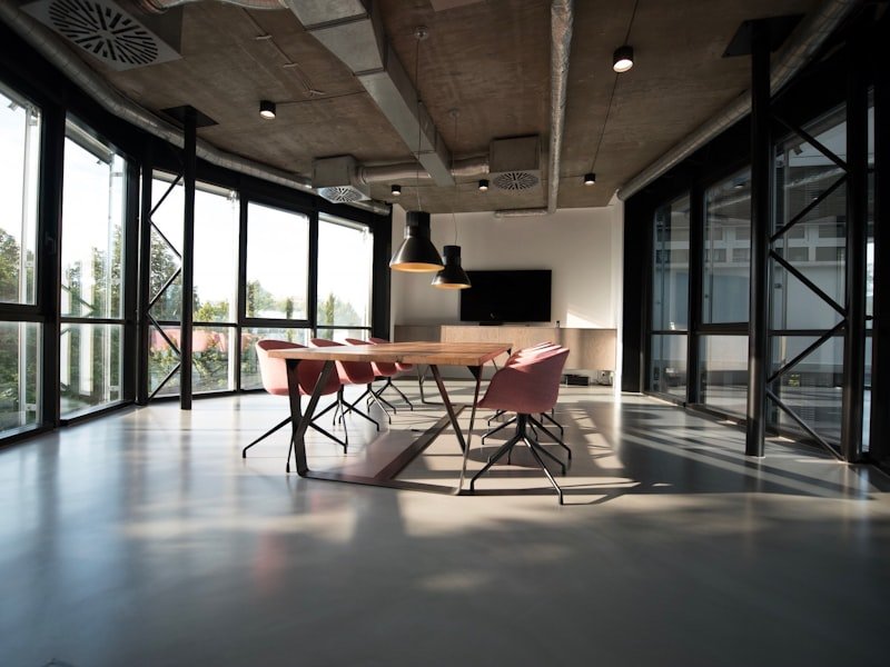 Boardroom set for a deal meeting